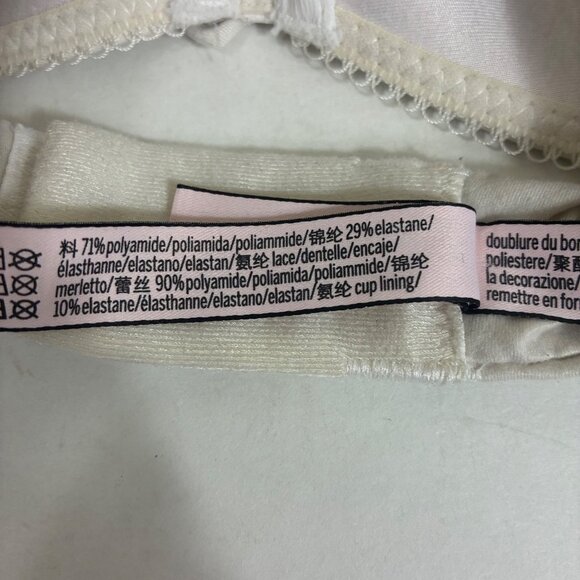 Body By Victoria Lined Demi Lace Trim Bra 34DD Elegant Everyday - Picture 9 of 9